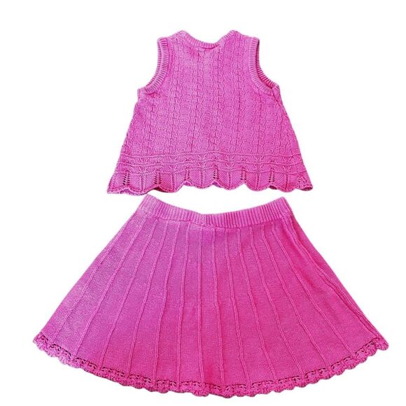 Nicole Miller Pink Knit Skirt Set - Picture 2 of 5